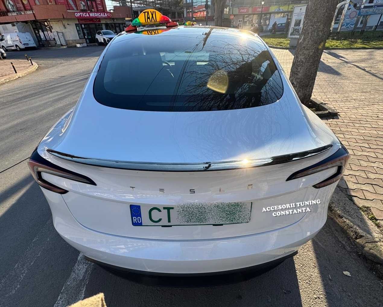 Eleron Portbagaj - Tesla Model 3 Negru Lucios