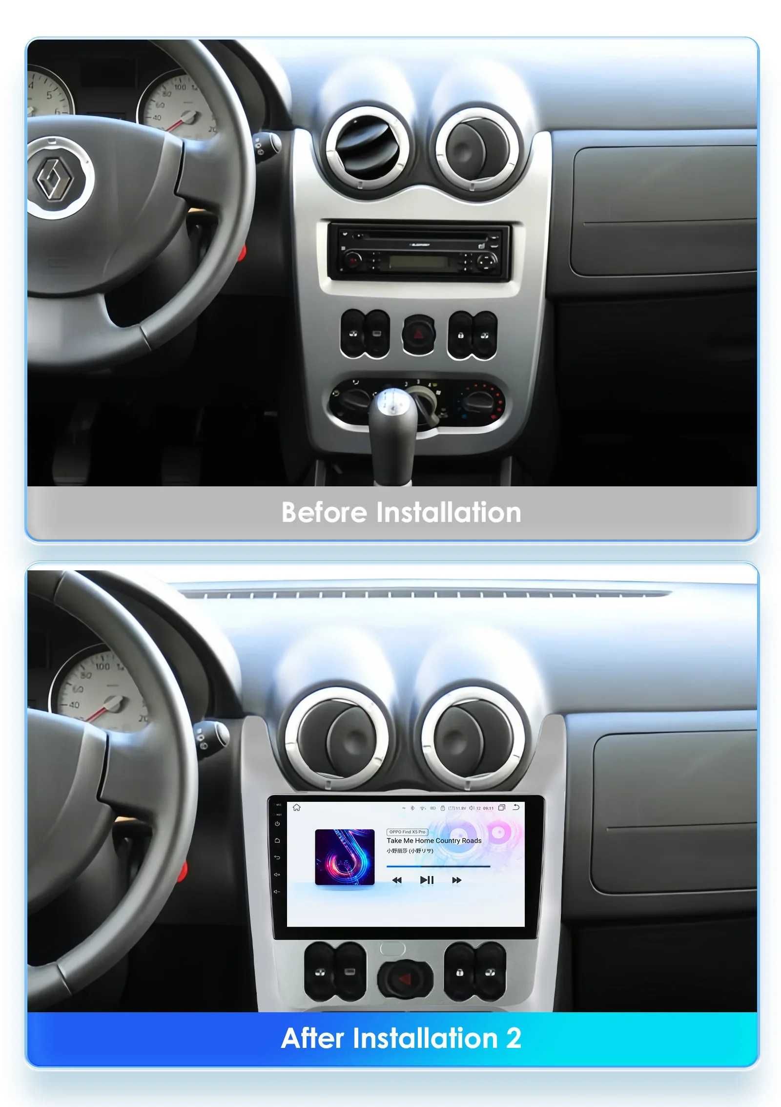 Dacia Sandero/Logan 2009 - 2015 Мултимедия Навигация Android