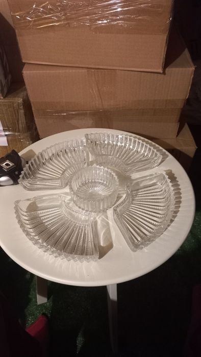 Кристално плато за ядки от 5 части