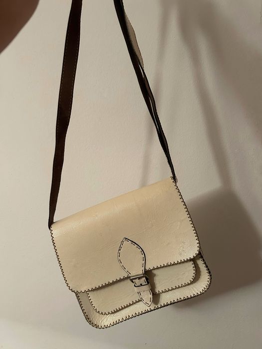 Geantă albă handmade