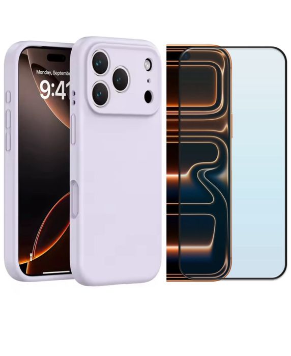 iPHONE 17/PRO/MAX/AIR Husa Softin Catifea + Folie Sticla HD