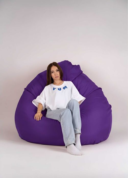 Кресло Мешок, Бин Бэг, Bean bag, Пуфик, XXXXL 160x100, Фиолетовый