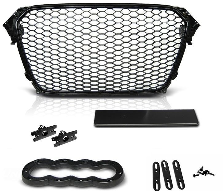 Grila RS look AUDI A4 B8.5 FACELIFT - finisaj NEGRU LUCIOS