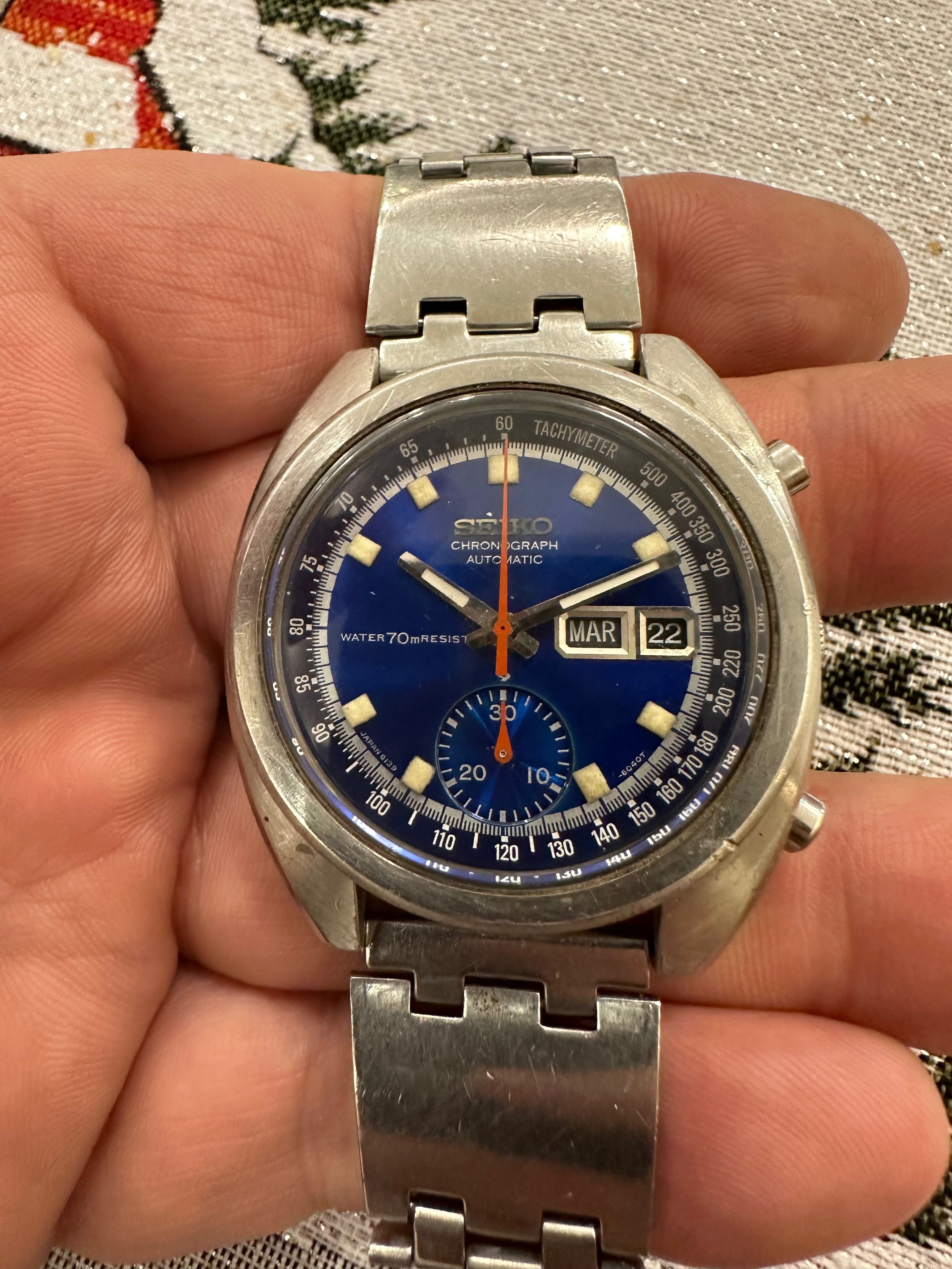 Seiko Chronograph Сейко мъжки часовник от 70те Брус лии