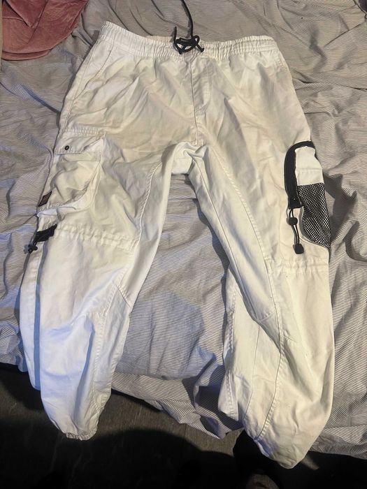 White bershka street wear pants