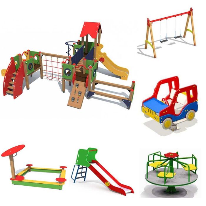 Детские Площадки МАФы Игровые Уличные Комплексы. Карусели Горки Качели