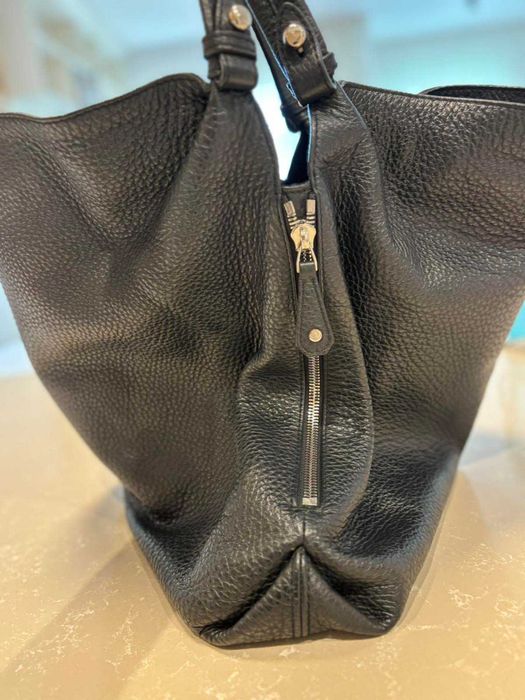 Дамска чанта Musette черна естествена кожа