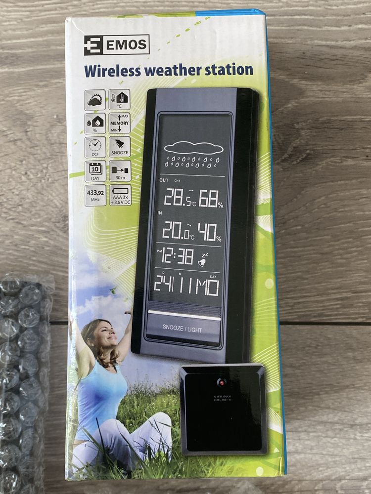 Termostat wireless Emos 4971B + Senzor (Statie Meteo, Nou)
