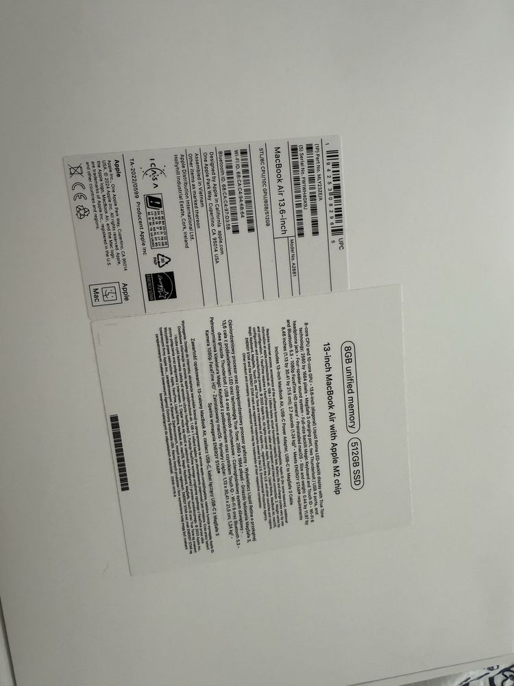 Macbook Air M2 512gb