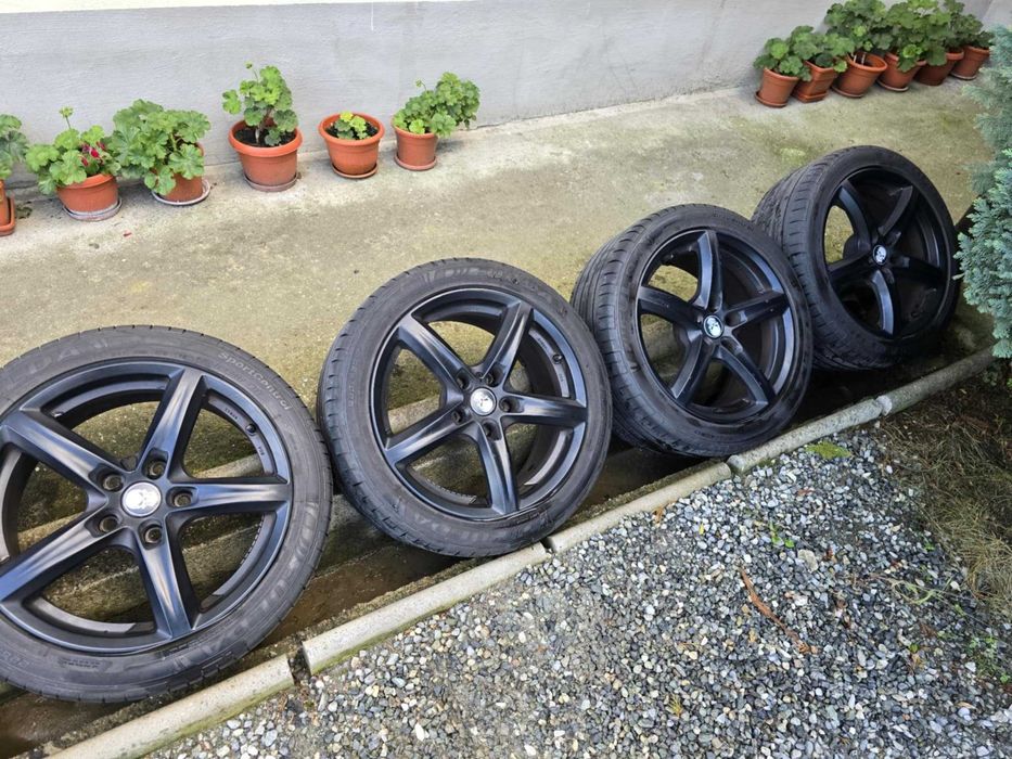 Jante aliaj bmw 5x120 + cauciucuri vara 225/45r17