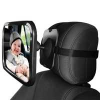 Oglinda auto supraveghere bebe, fixare scaun