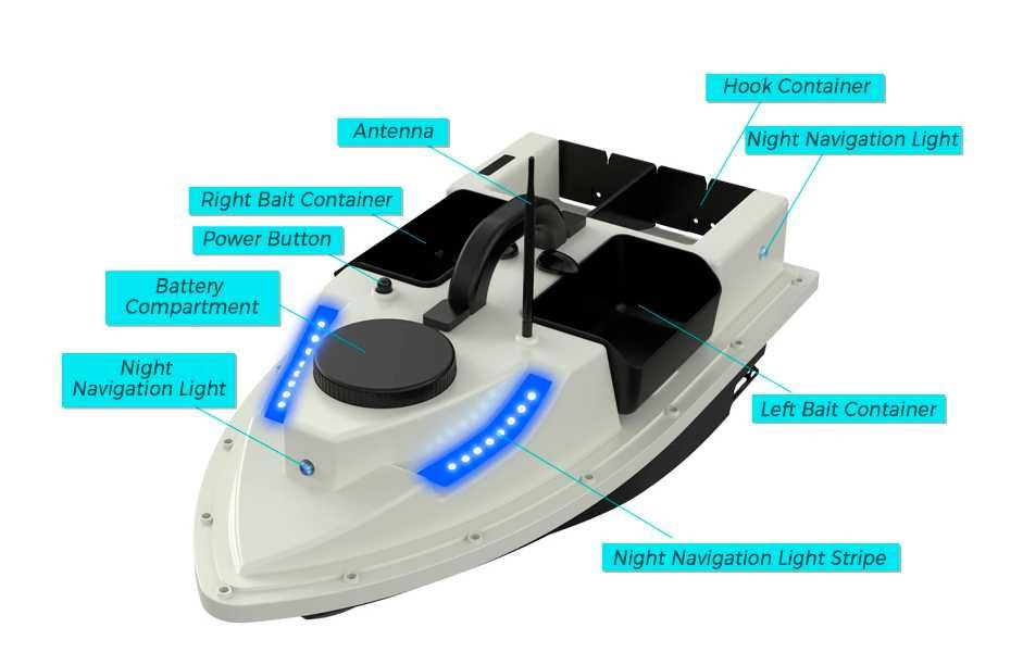 Vand navomodel/barca/barcuta cu 4 CUVE si GPS raza 500m + sonar 210m