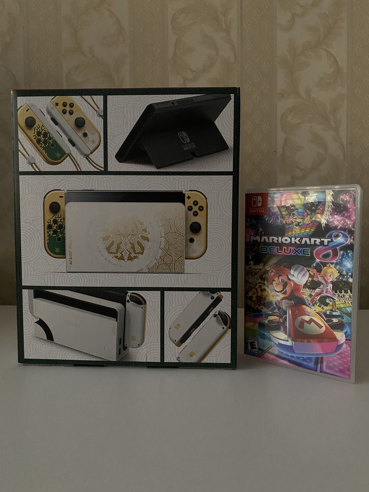 Продам новый Nintendo switch oled The Legend of Zelda Edition + MK8
