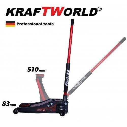 Професионален нископрофилен крик 4 тона KraftWorld