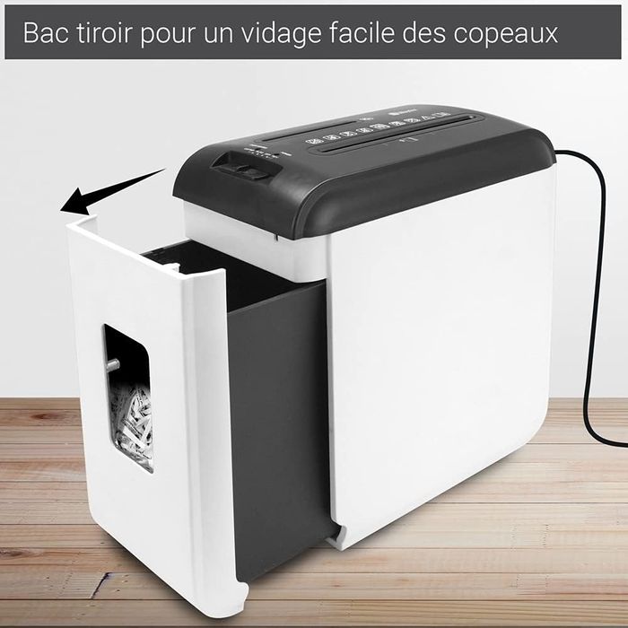 Шредер за документи с напречно рязане, 10 листа, CD и DVD, 15 литра