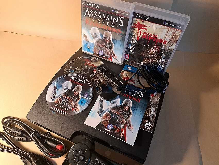 SONY PlayStation 3 PS3 slim BLACK 1000GB / 1TB, 1 controller +2 jocuri