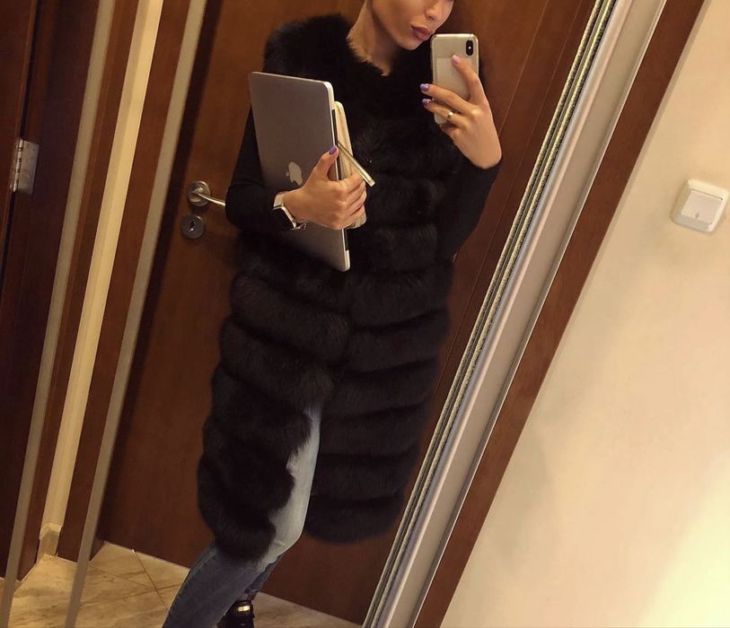 Палто от естествен косъм 6 в едно