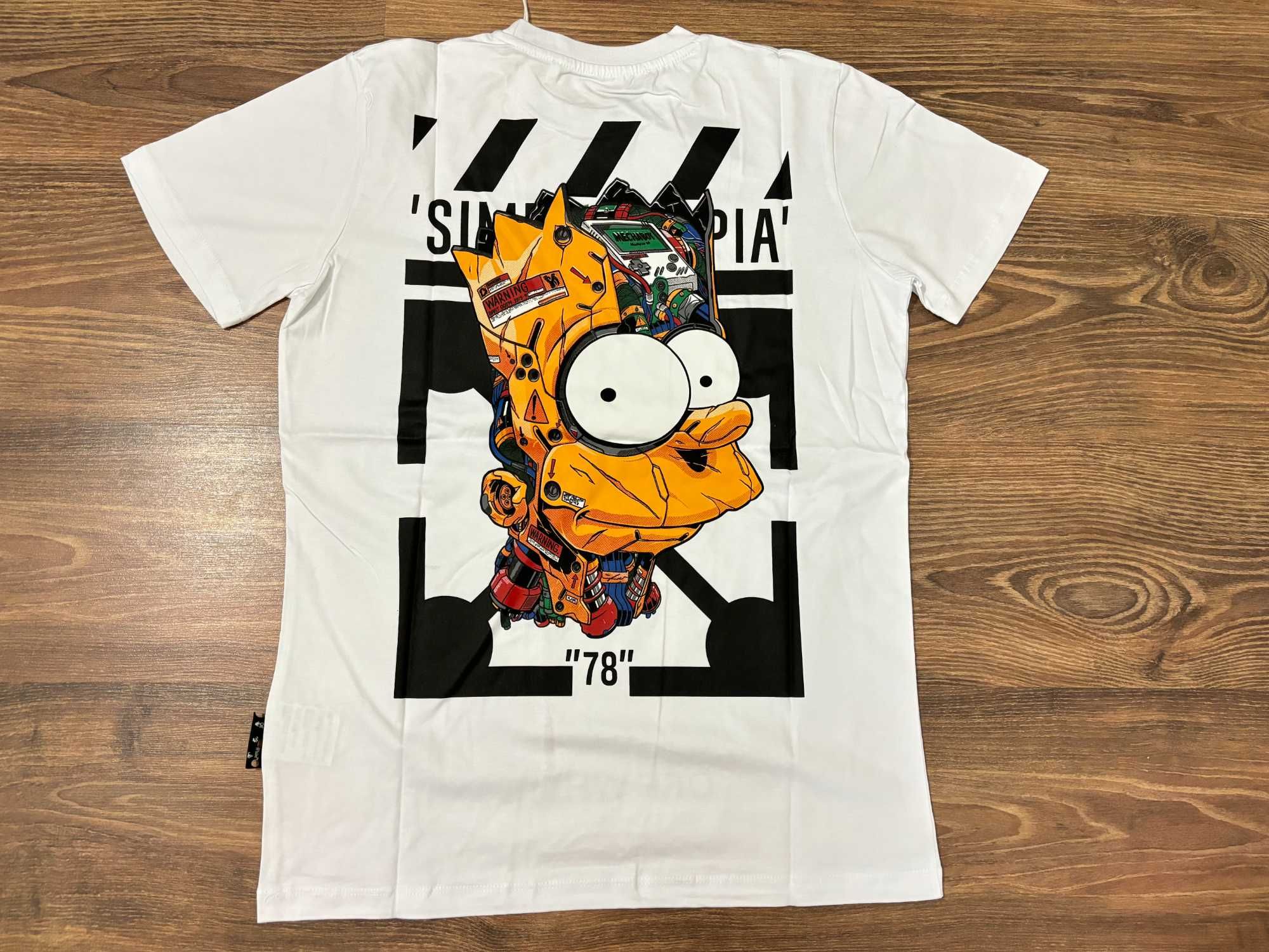 Мъжка тениска Off White The Simpsons Slim Fit - M, L, XL