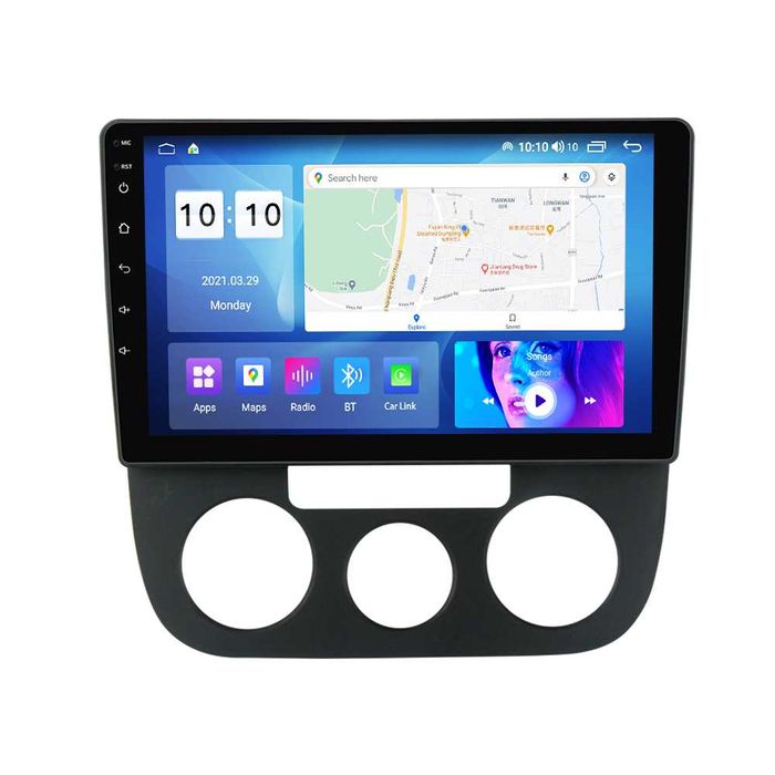 Navigatie Android 14 Golf 5 Jetta 2004+ 1/8 Gb Waze CarPlay + CAMERA