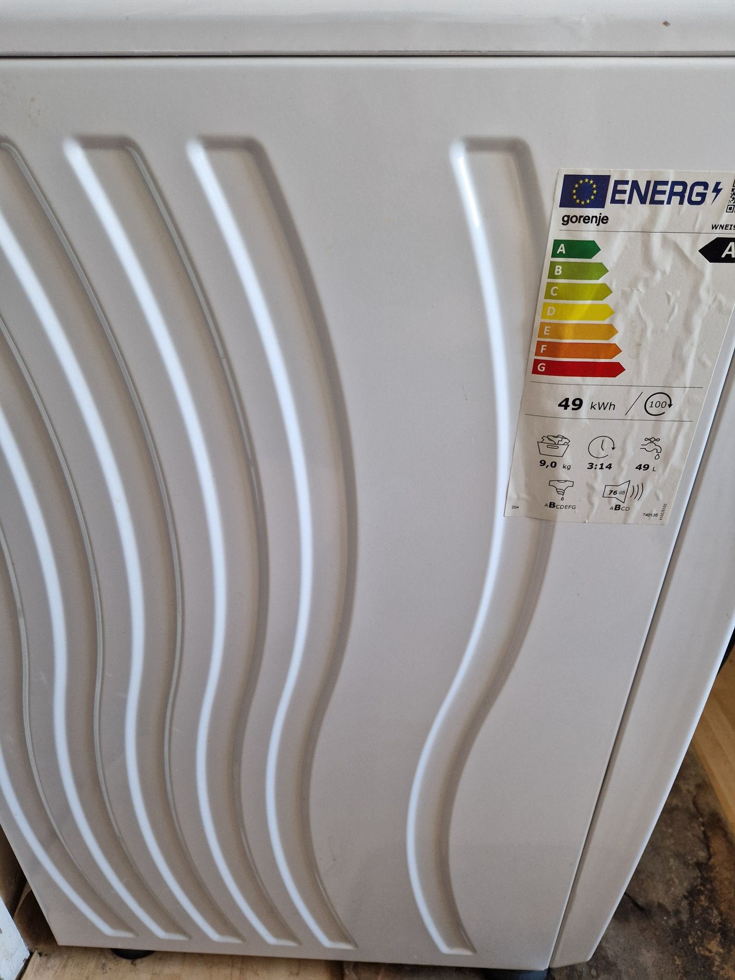 Пералня Gorenje WPNEI84A1SWIFI , 1400 об./мин., 8.00 kg, A , Бял