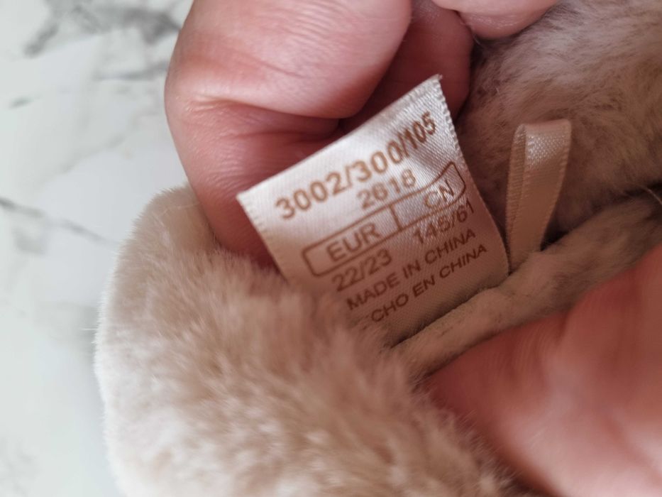 Нови домашни чехли/пантофи Zara home kids от велур.