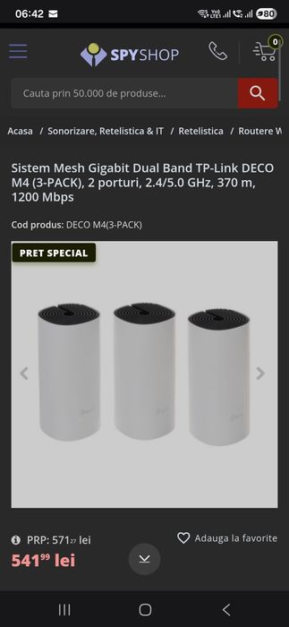 Sistem Mesh  TP-Link DECO M4 (3-PACK),