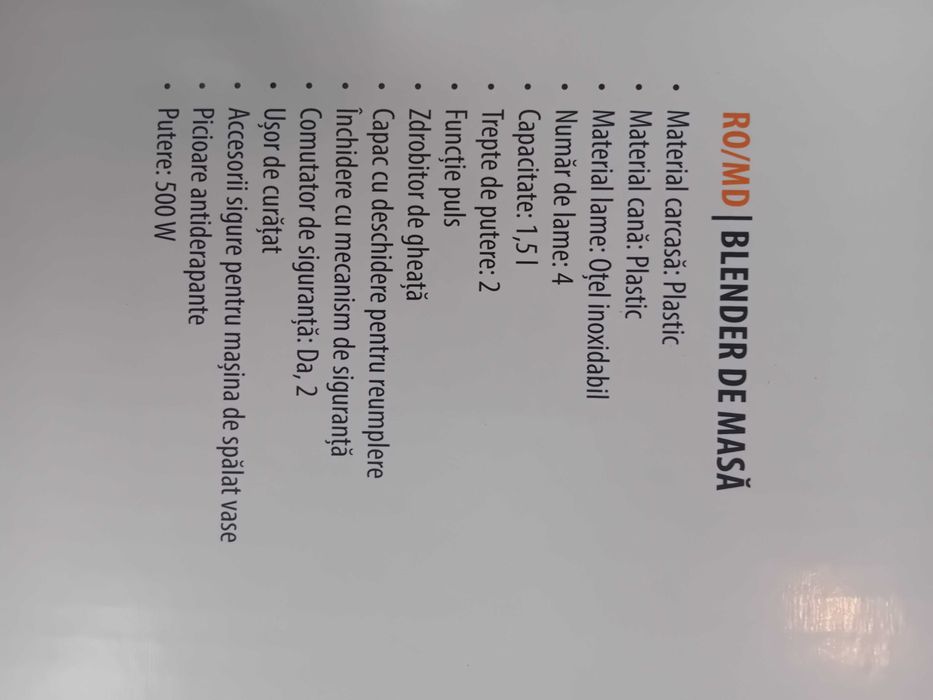 Blender de masă Tristar