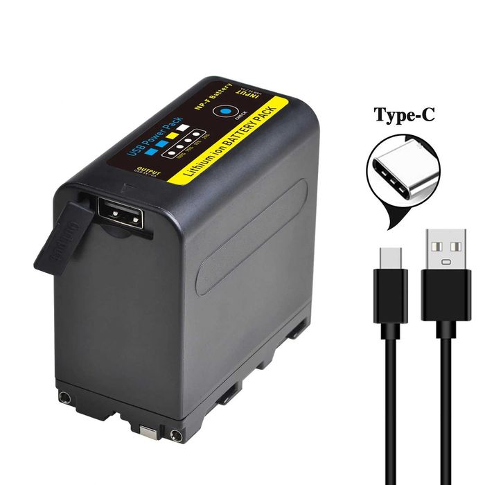 Acumulator NP-F960 NP-F970 9600mAh USB camera SONY lampa video monitor