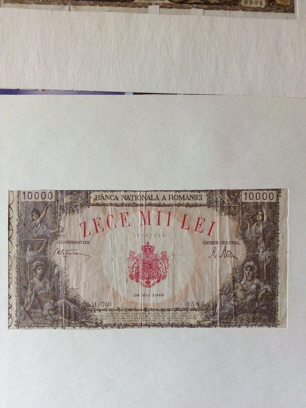 Clasor cu bancnote vechi din1941 - 1950