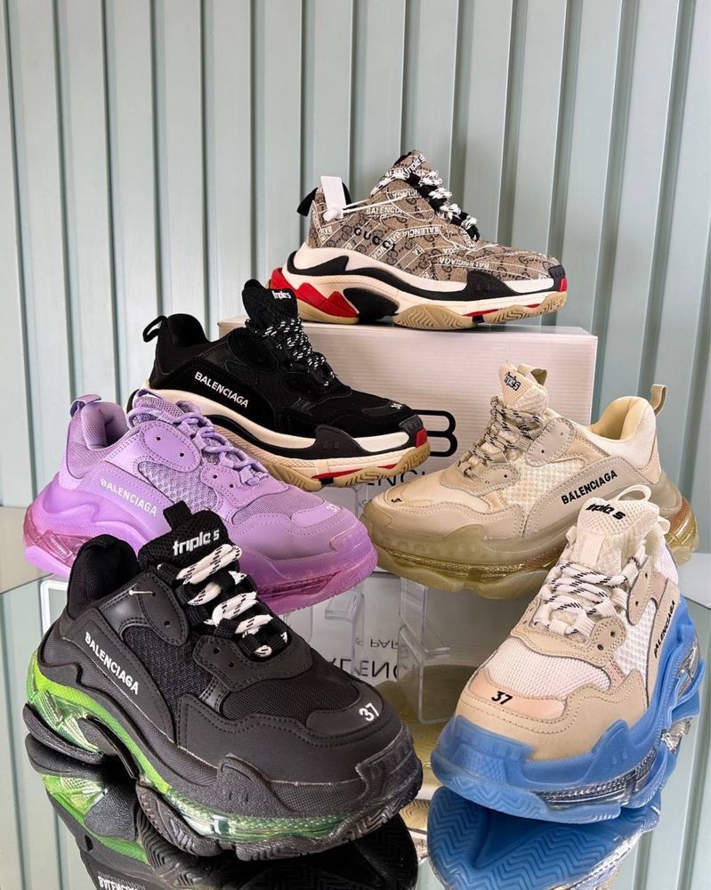 Balenciaga Triple S piele naturala