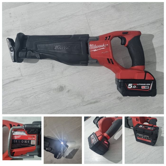 Fierastrau sabie Milwaukee M18 + acumulator 5.0 AH