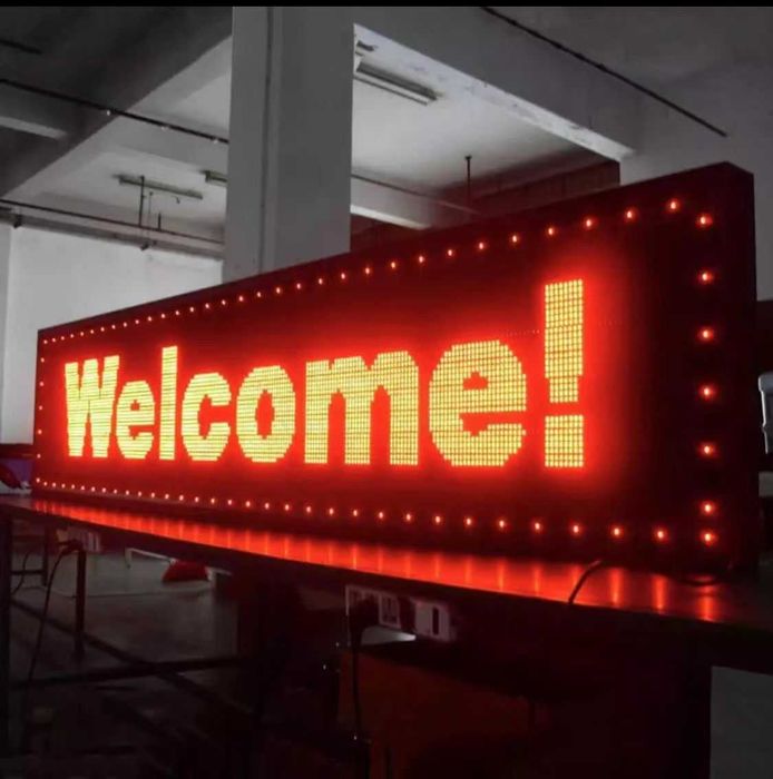 Reclama LED Exterior 200X40 200 x 40 CM Alb Rosu Verde