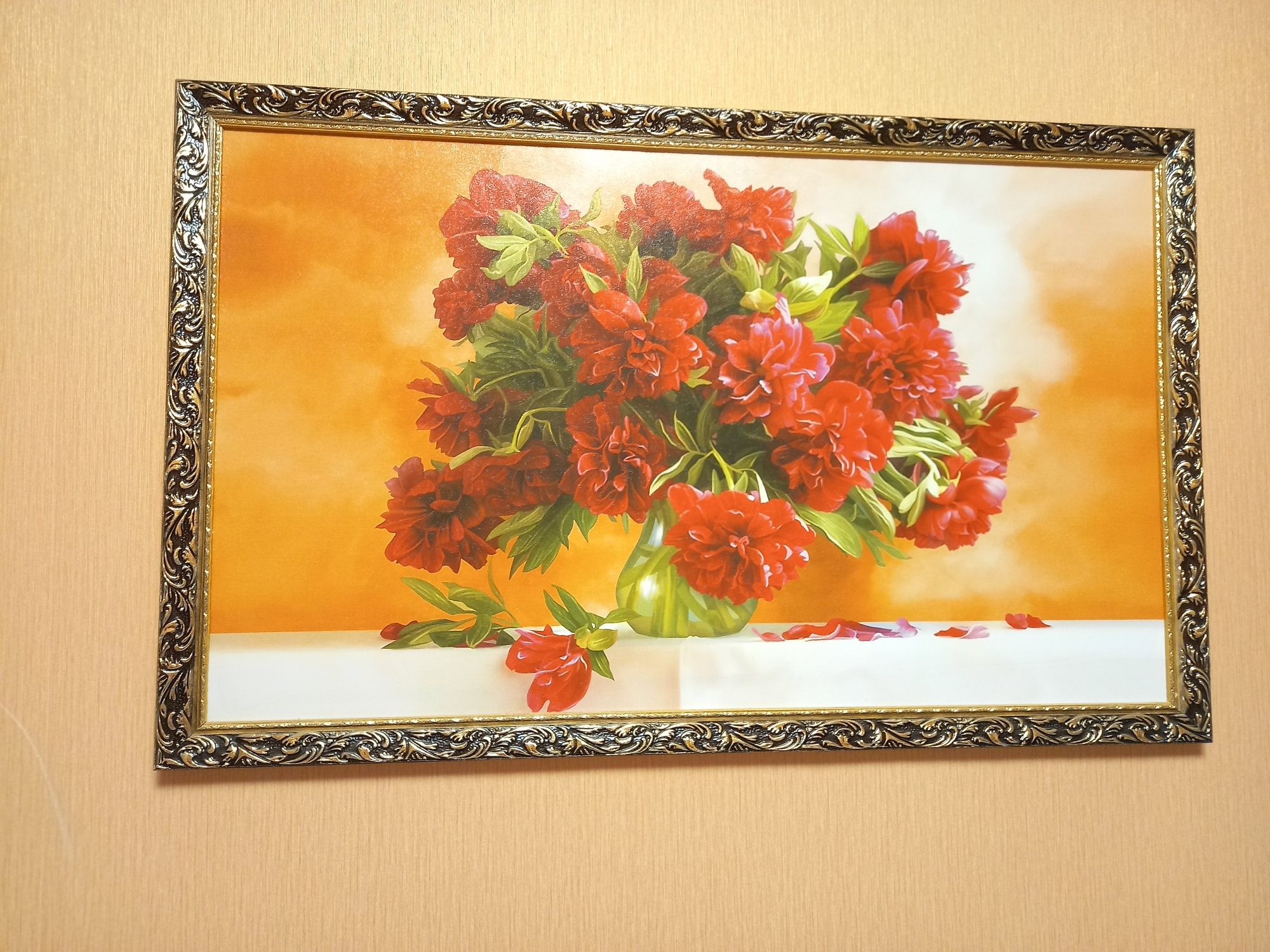 Картина в рамке цветы