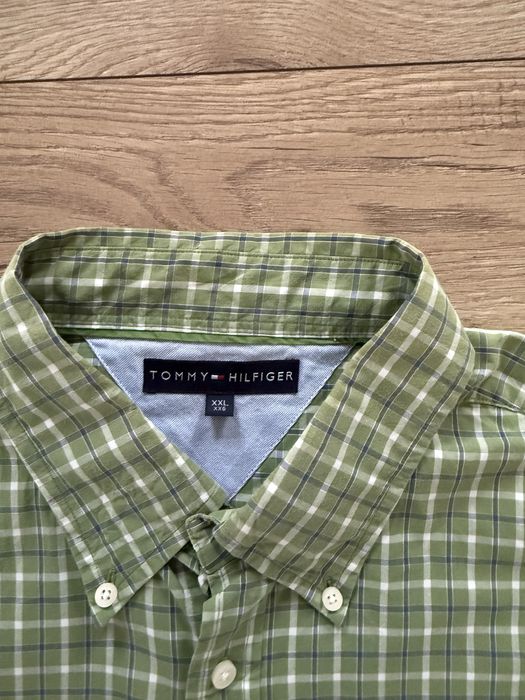 Camasa TOMMY HILFIGER Carouri Mandca Lunga Verde Barbati | Marime XXL