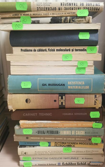 Vand carti de specialitate termodinamica, foraje, sonde