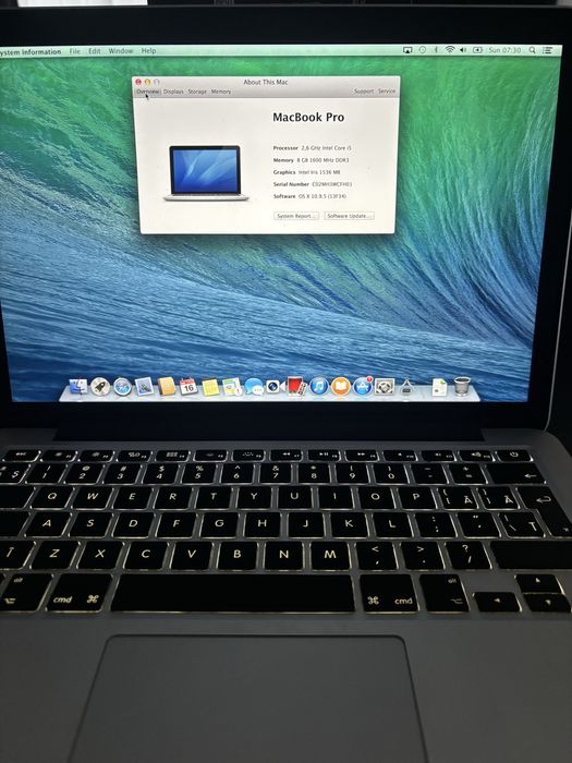 Apple macbook pro 13 inch late 2013