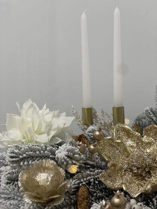 Aranjament de Crăciun handmade, stil luxury