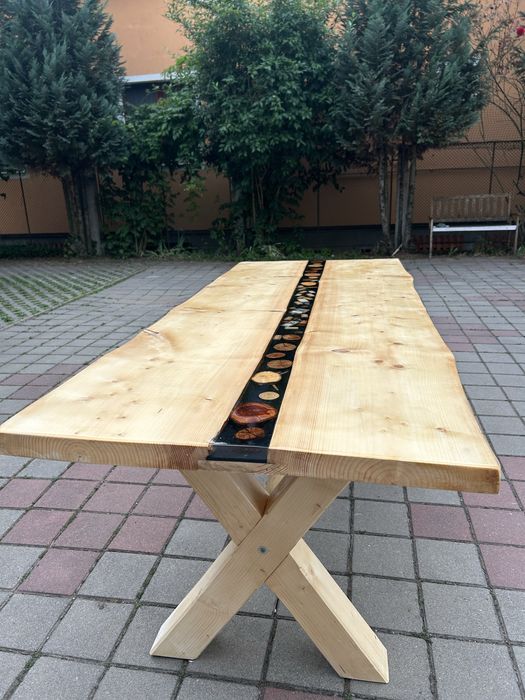 Masa de terasa/bucatarie cu rasina epoxidica