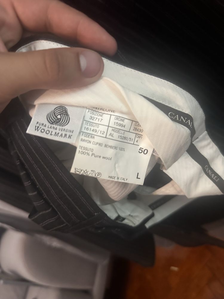 Canali Pinstripe Single-Breasted Suit – Чисто нов, не е носен