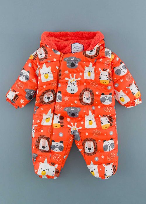 Бебешки космонавт с животни, Оранжев Цвят