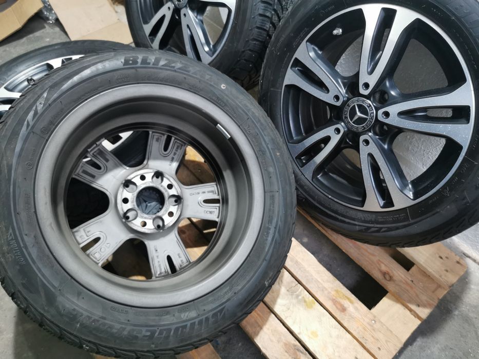 Jante originale Mercedes A-B-C class R16 cu anvelope de iarna