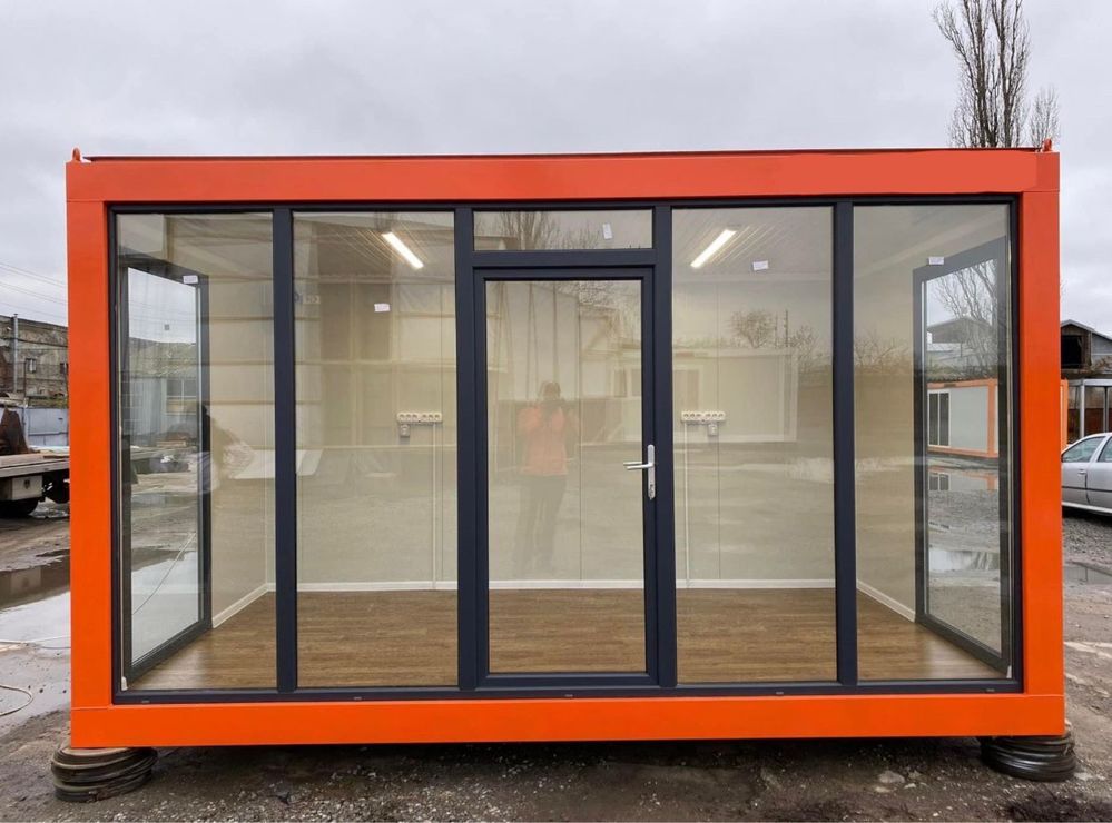 Container birou vestiar sanitar modular terasa vitrina