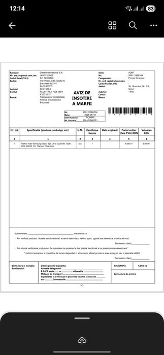 Vând/Schimb Samsung S25 Ultra 5g White Garanție Emag Ca Nou Dual Sim F