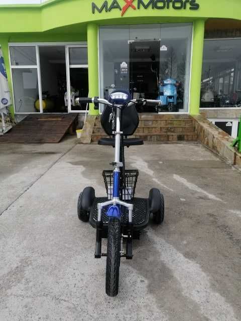 Електрическа Триколка A3 750W/48V/12Ah - BLUE (Задно предаване)