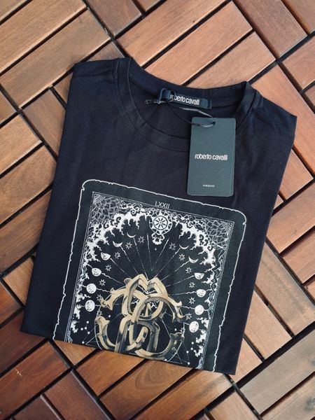 ПРОМО Roberto Cavalli- XL-Оригинална мъжка черна тениска