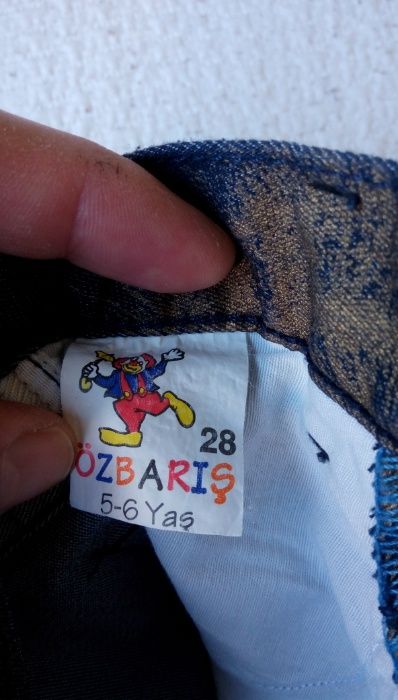 Детски дънков панталон , детски ластични дънки за момиченце Özbarıs