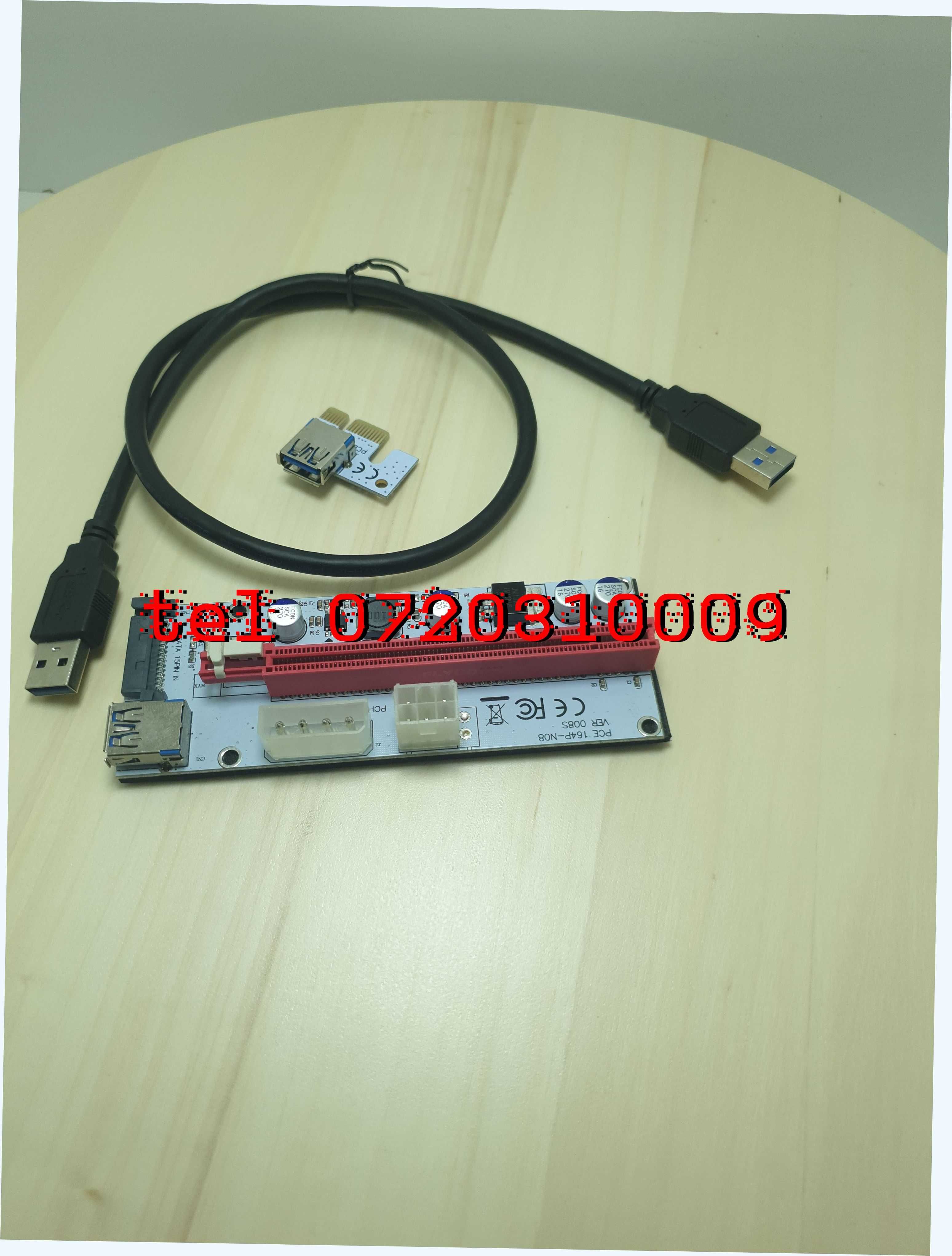 Riser 008s Pcie Generic 1x  16 X 6pin Molex Sata Usb 30 60cm