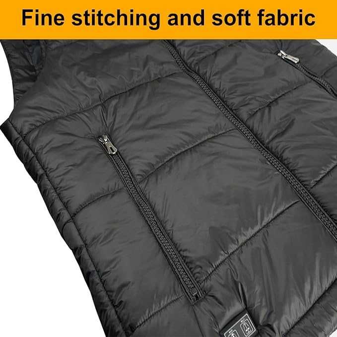 Vesta Incalzita Unisex cu Baterie 10000mAh, Gluga Detasabila, XL