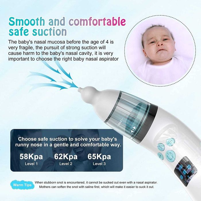 Бебешки аспиратор за нос с мелодии Uwelliky Baby Nasal Aspirator