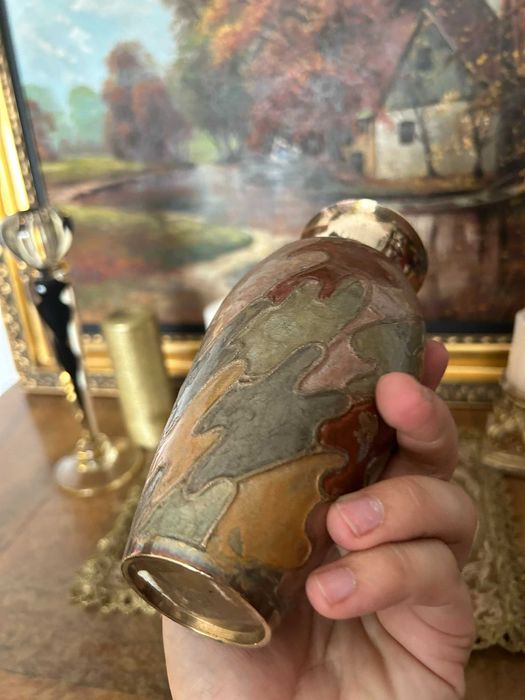 A178 Vaza veche de alama cloisonne ~500g 17,5cm